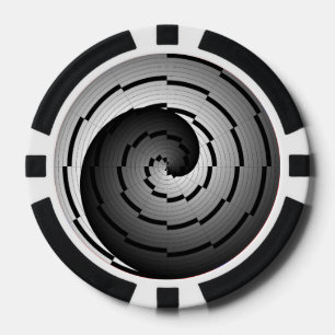 Lot De Jeton De Poker Double Yin Yang Spiral par Kenneth Yoncich