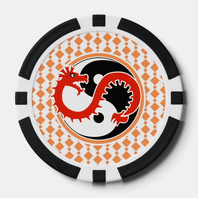 Lot De Jeton De Poker dragon yin yang (Recto)