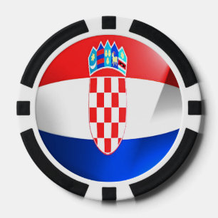Lot De Jeton De Poker Drapeau de la Croatie