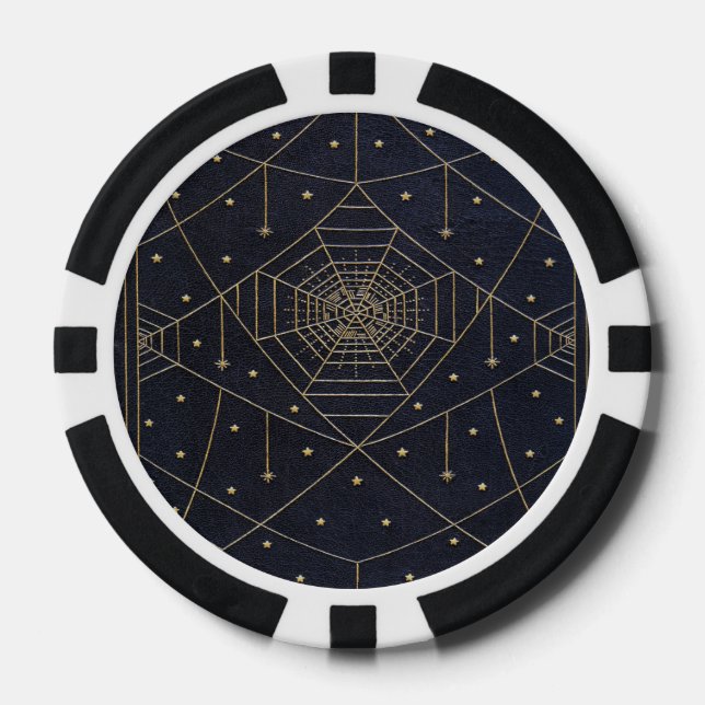 Lot De Jeton De Poker Étoiles de soie d'araignée tombée (Recto)