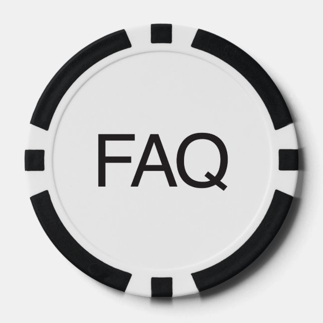 LOT DE JETON DE POKER FAQ (Recto)