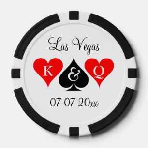 Lot De Jeton De Poker Fête de mariage sur mesure Las Vegas faveur puces 