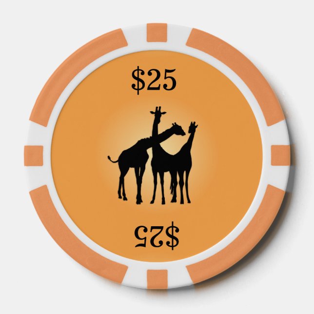 Lot De Jeton De Poker Girafe Flirty (Recto)