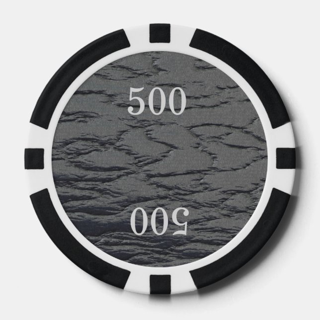 Lot De Jeton De Poker Gris d'ardoise solide (Recto)