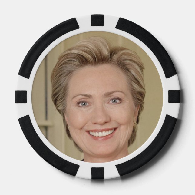 Lot De Jeton De Poker Hillary Clinton (Recto)
