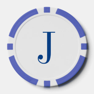 Lot De Jeton De Poker Initiales personnalisées Monogrammes Fêtes des pèr