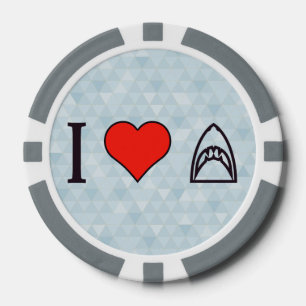 Lot De Jeton De Poker J'aime les requins
