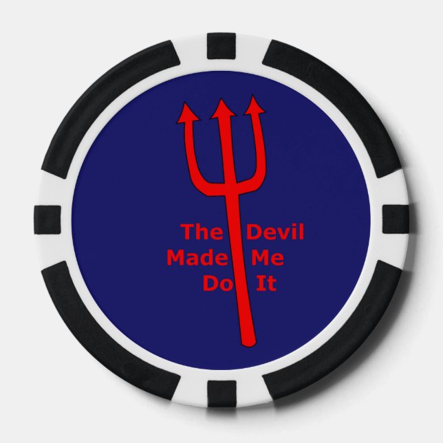 Lot De Jeton De Poker Le Diable M'A Fait Le Faire (Recto)