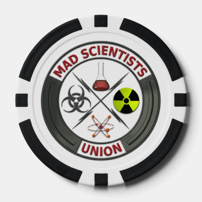 Lot De Jeton De Poker Mad Scientist Union (Recto)