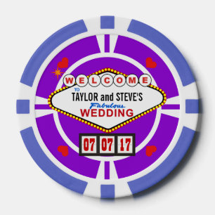 Lot De Jeton De Poker Mariage Favor Vegas Casino Chips de Poker