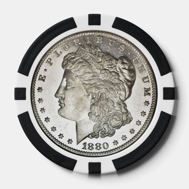 Lot De Jeton De Poker Morgan Silver Dollar Image sur les puces de poker (Recto)