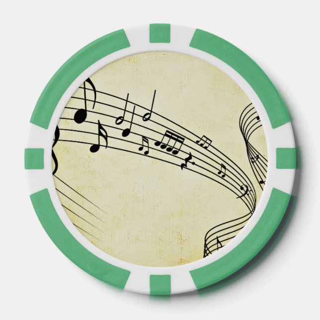 Lot De Jeton De Poker Musique (Recto)