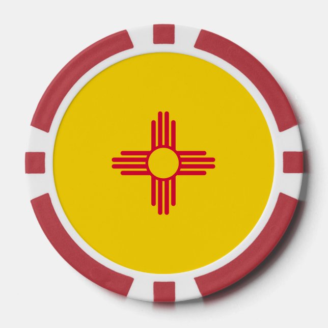 Lot De Jeton De Poker Nouveau-Mexique État Drapeau (Recto)