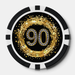 Lot De Jeton De Poker Or des confettis de Bling de parties