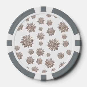 Lot De Jeton De Poker Parties scintillant Snowflakes