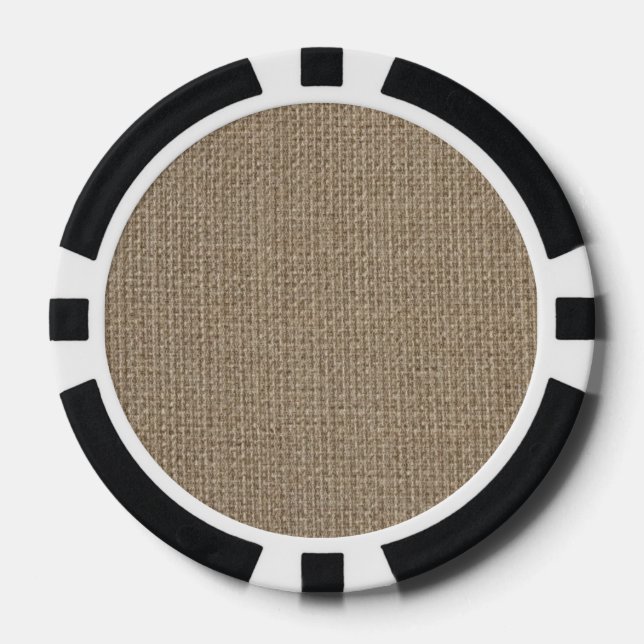 Lot De Jeton De Poker Plain tan burlap (Recto)