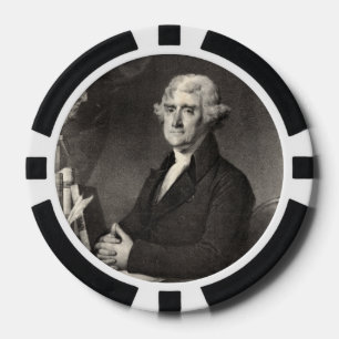 Lot De Jeton De Poker Portrait de Thomas Jefferson