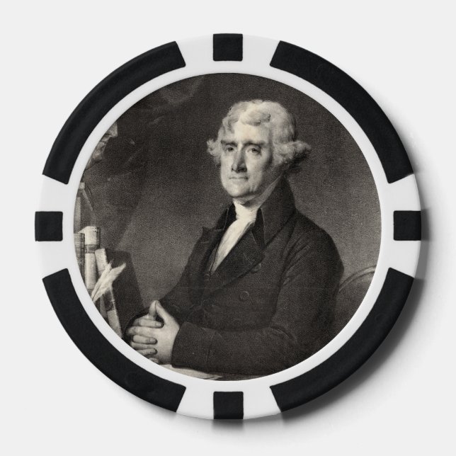 Lot De Jeton De Poker Portrait de Thomas Jefferson (Recto)