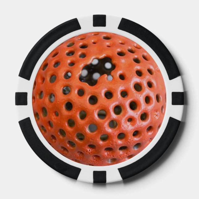 Lot De Jeton De Poker Puce de poker orange (Recto)