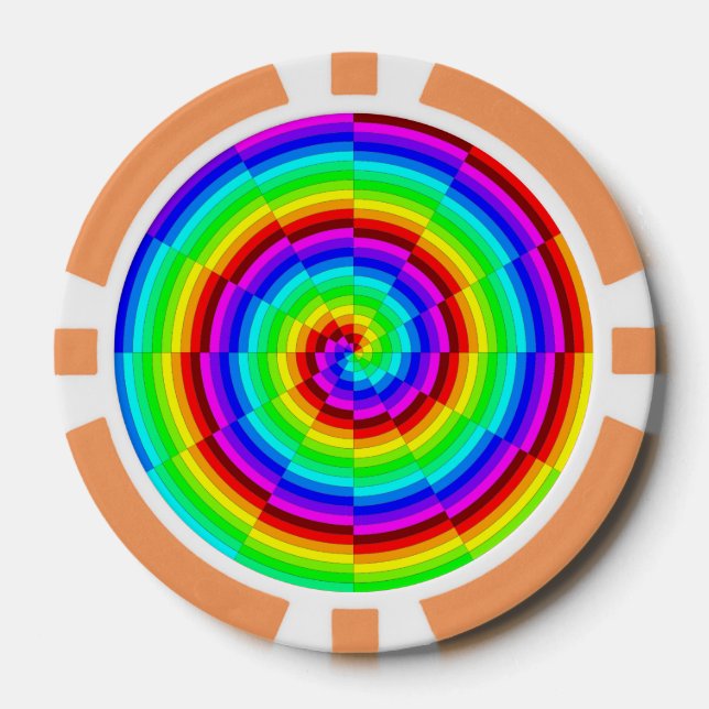 Lot De Jeton De Poker Rainbow Spiral par Kenneth Yoncich (Recto)