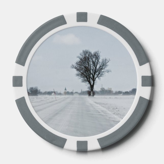 Lot De Jeton De Poker Rural winter road (Recto)