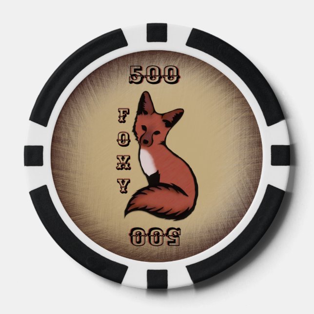 Lot De Jeton De Poker Sly Red Foxy Fox (Recto)