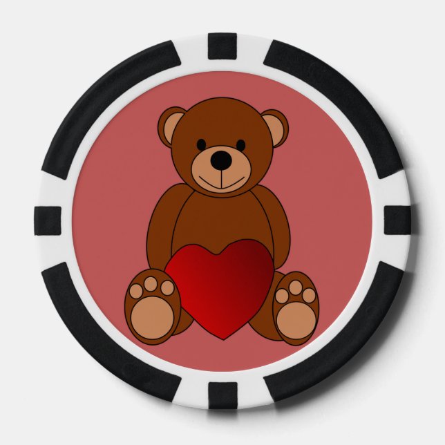 Lot De Jeton De Poker Teddy Love (Recto)