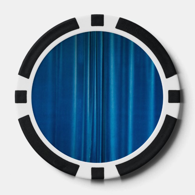 Lot De Jeton De Poker tentures bleues (Recto)