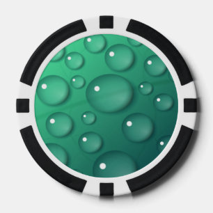 Lot De Jeton De Poker Texture turquoise Raindrop