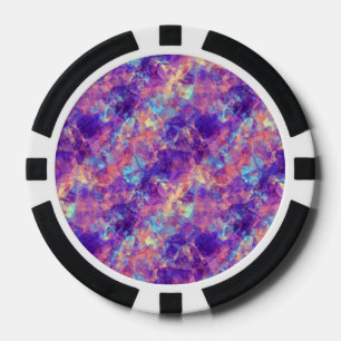 Lot De Jeton De Poker Texture violette écrasée