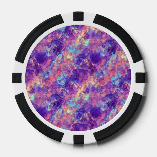 Lot De Jeton De Poker Texture violette écrasée (Recto)