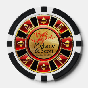 Lot De Jeton De Poker Vegas Casino Chip Red & Black