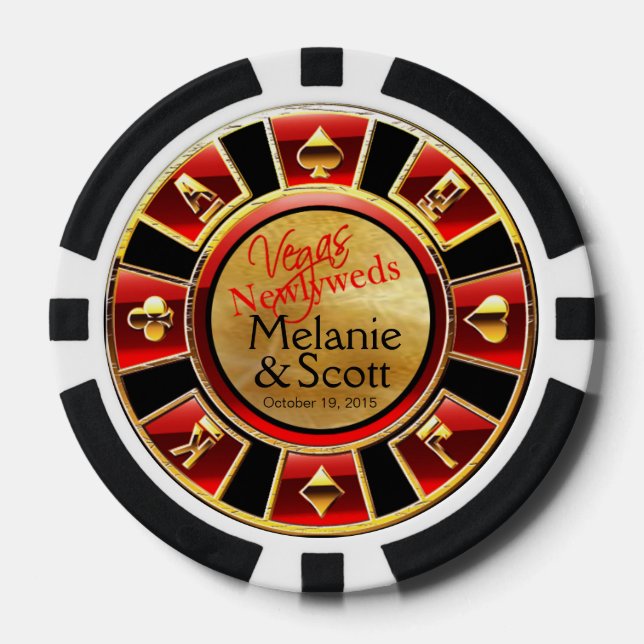 Lot De Jeton De Poker Vegas Casino Chip Red & Black (Recto)