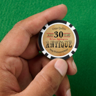 Lot De Jeton De Poker Vieilli, Antique, Mûri et Vintage 30e anniversair