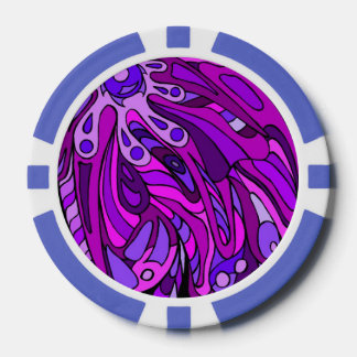 Lot De Jeton De Poker Violet huit
