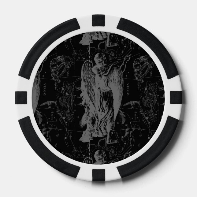 Lot De Jeton De Poker Virgo Constellation Hevelius 1690 23 août - 22 sep (Recto)