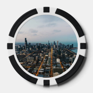 Lot De Jeton De Poker Vue aérienne de Chicago