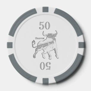Lot De Jeton De Poker Zodiaque de Taureau