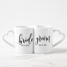 BRIDE + GROOM coeur ensemble de muqueuses