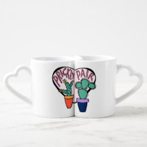 Cactus épineux de paires de coeur rose