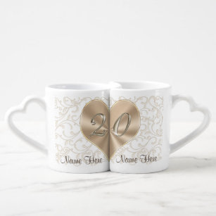 Lot De Mugs Cadeaux personnalisés pour les couples à l'occasio