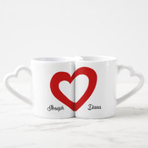 Cœur rouge personnalisé de la Saint-Valentin pour
