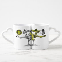 Dragons d'or et d'argent unis