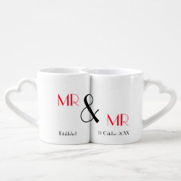 Lot De Mugs Gay Newlyweds Mr et Mr Mariage personnalisé Cadeau