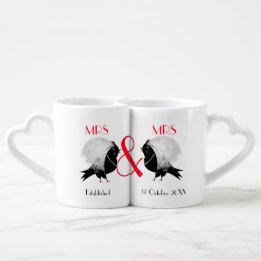 Lot De Mugs Lesbian Newlyweds mignons Inséparables personnalis