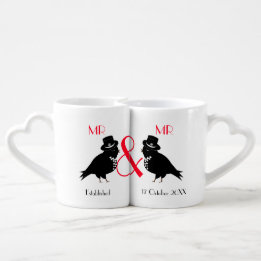 Lot De Mugs M. Et M. Newlyhed Gay Couple Personnalisé