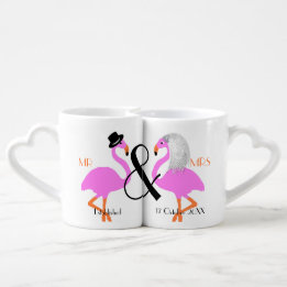 Lot De Mugs M. Et Mme Newlyweds Mignons Personnalisés