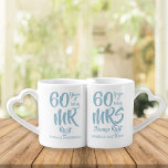 Lot De Mugs M. Mme Right 60e anniversaire du Mariage<br><div class="desc">Personnalisez avec les noms et l'année mariage du couple heureux. Un cadeau amusant,  unique et personnalisable pour célébrer l'anniversaire mariage de n'importe qui. Conçu par Thisisnotme©</div>