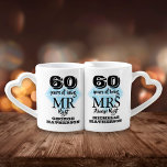 Lot De Mugs M. Mme Right Fun Diamond 60e anniversaire<br><div class="desc">Customisez les noms et les dates pour créer un cadeau amusant et unique pour célébrer un anniversaire spécial. Conçu par Pure Piglet© à l'adresse www.zazzle.com/purepiglet*.</div>