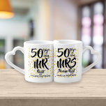 Lot De Mugs M. Mme Right Fun Golden 50e anniversaire<br><div class="desc">Personnalisez avec les noms et l'année mariage du couple heureux. Un cadeau amusant,  unique et personnalisable pour célébrer l'anniversaire du mariage d'or de n'importe qui. Conçu par Thisisnotme©</div>